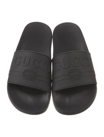 Gucci Interlocking G Logo Rubber Slides