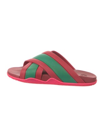 Gucci Rubber Colorblock Pattern Slides
