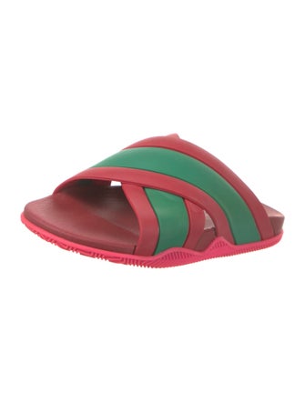 Gucci Rubber Colorblock Pattern Slides
