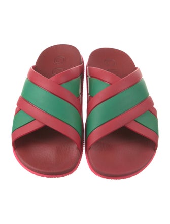 Gucci Rubber Colorblock Pattern Slides