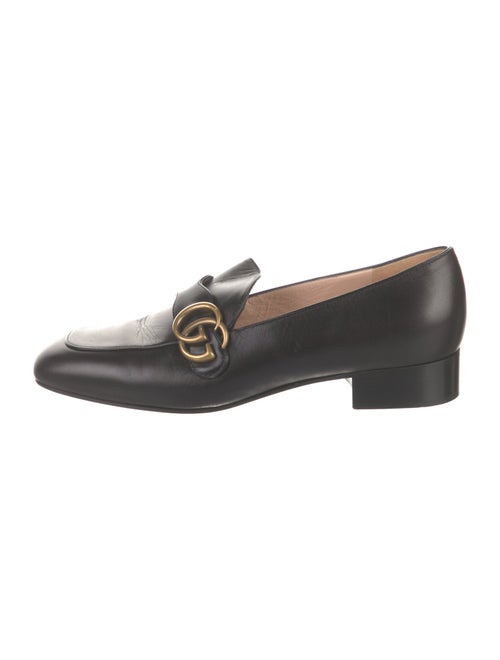 Gucci Double G Logo Leather Loafers