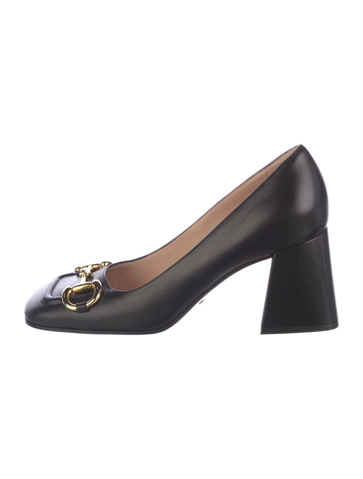 Gucci Horsebit Accent Leather Pumps