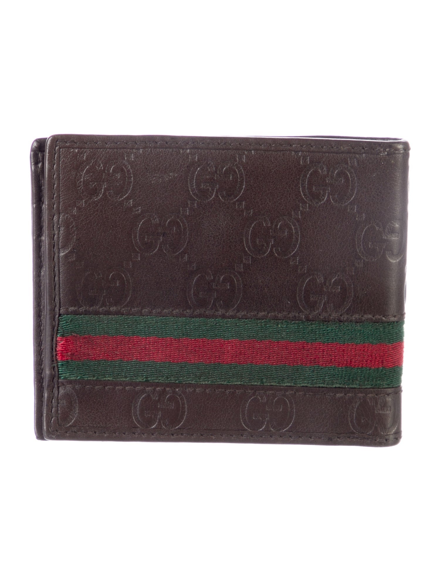 Gucci Web Accent Leather Bifold Wallet