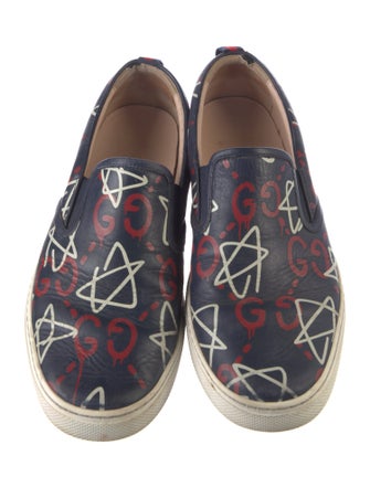 Gucci GG Graffiti Leather Sneakers