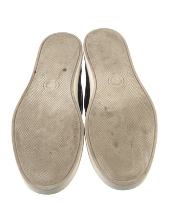 Gucci Leather Embroidered Accent Sneakers