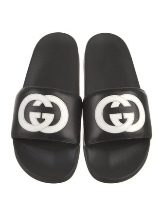 Gucci Leather Printed Slides
