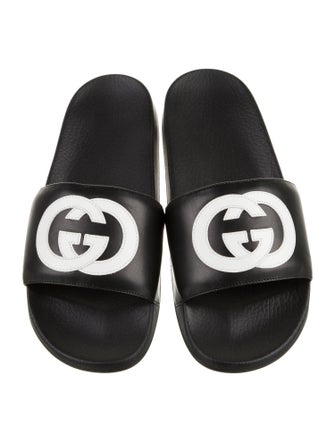 Gucci Leather Printed Slides