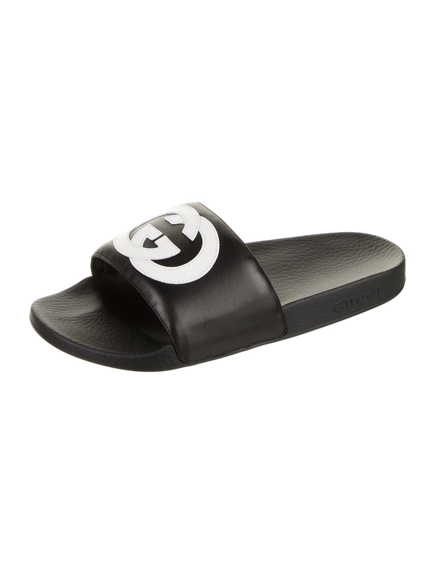 Gucci Leather Printed Slides