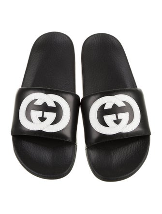 Gucci Leather Printed Slides