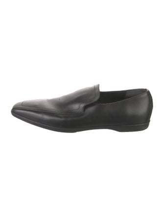 Gucci Web Accent Leather Loafers