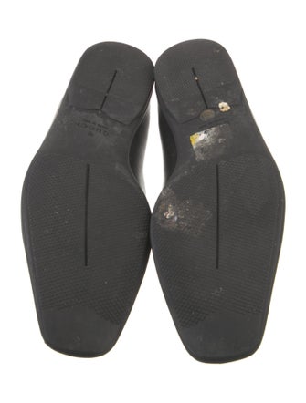 Gucci Web Accent Leather Loafers