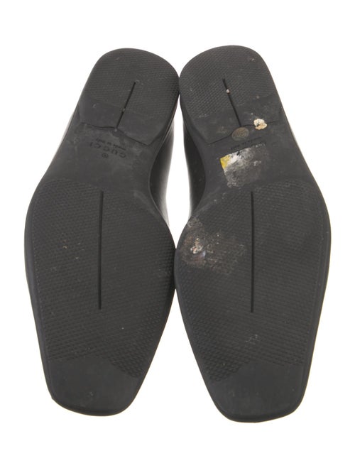 Gucci Web Accent Leather Loafers
