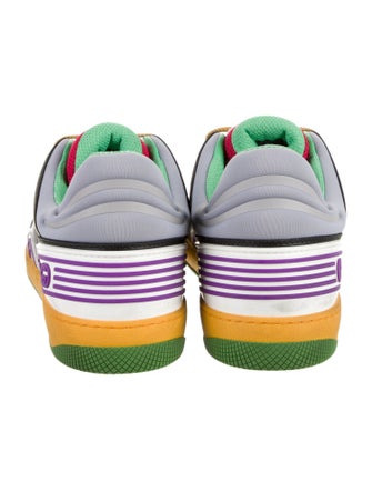 Gucci Leather Colorblock Pattern Athletic Sneakers