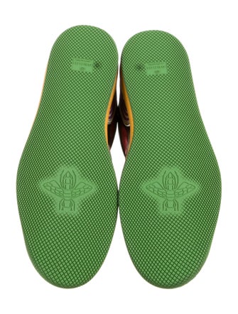 Gucci Leather Colorblock Pattern Athletic Sneakers