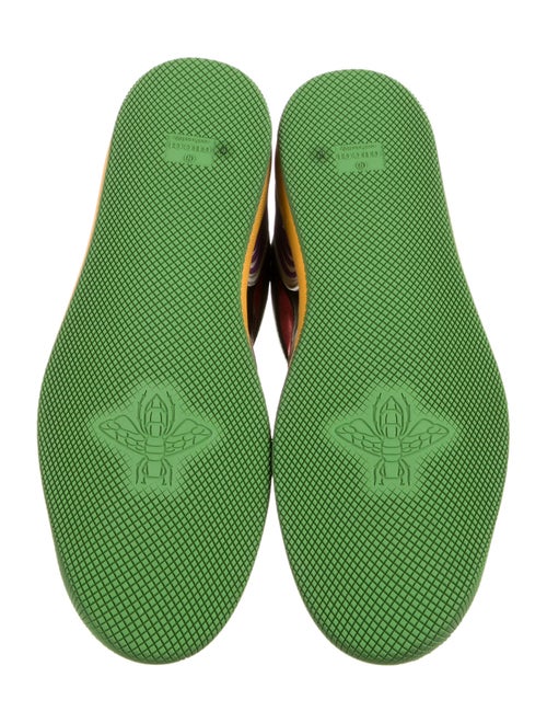 Gucci Leather Colorblock Pattern Athletic Sneakers