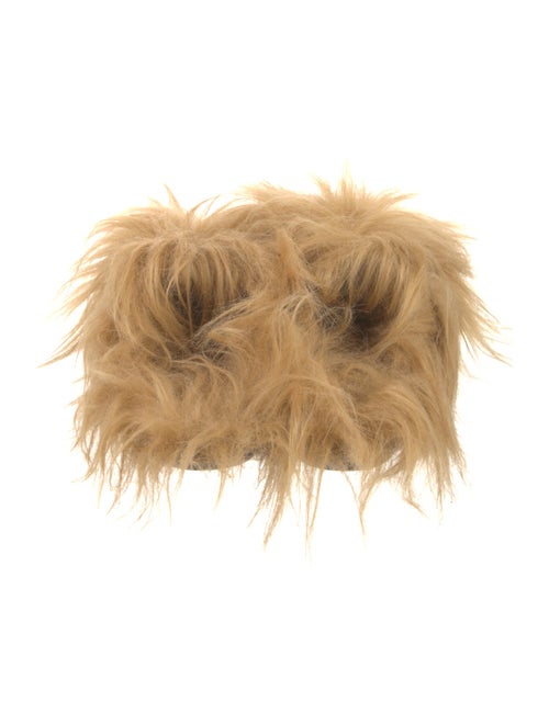 Gucci 1955 Horsebit Accent Fur Mules