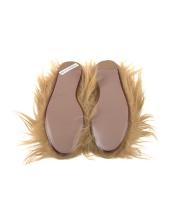 Gucci 1955 Horsebit Accent Fur Mules