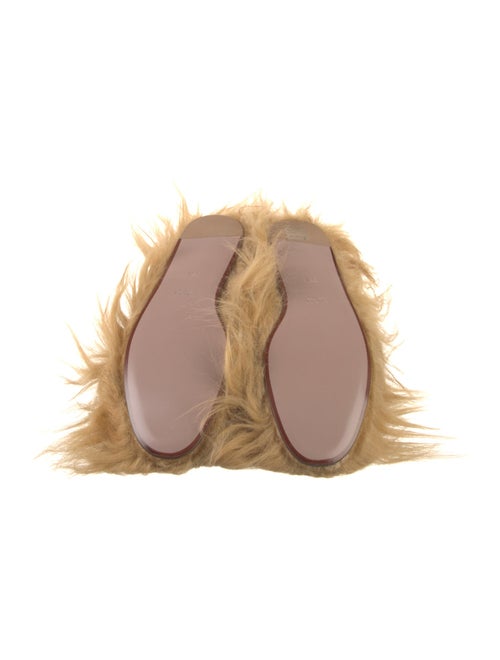 Gucci 1955 Horsebit Accent Fur Mules