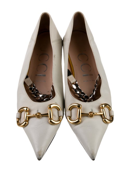 Gucci Horsebit Accent Leather Mary Jane Flats