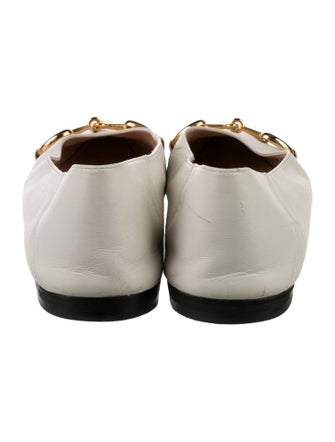 Gucci Horsebit Accent Leather Mary Jane Flats