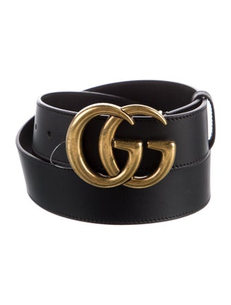 Gucci Double G Logo Leather Belt