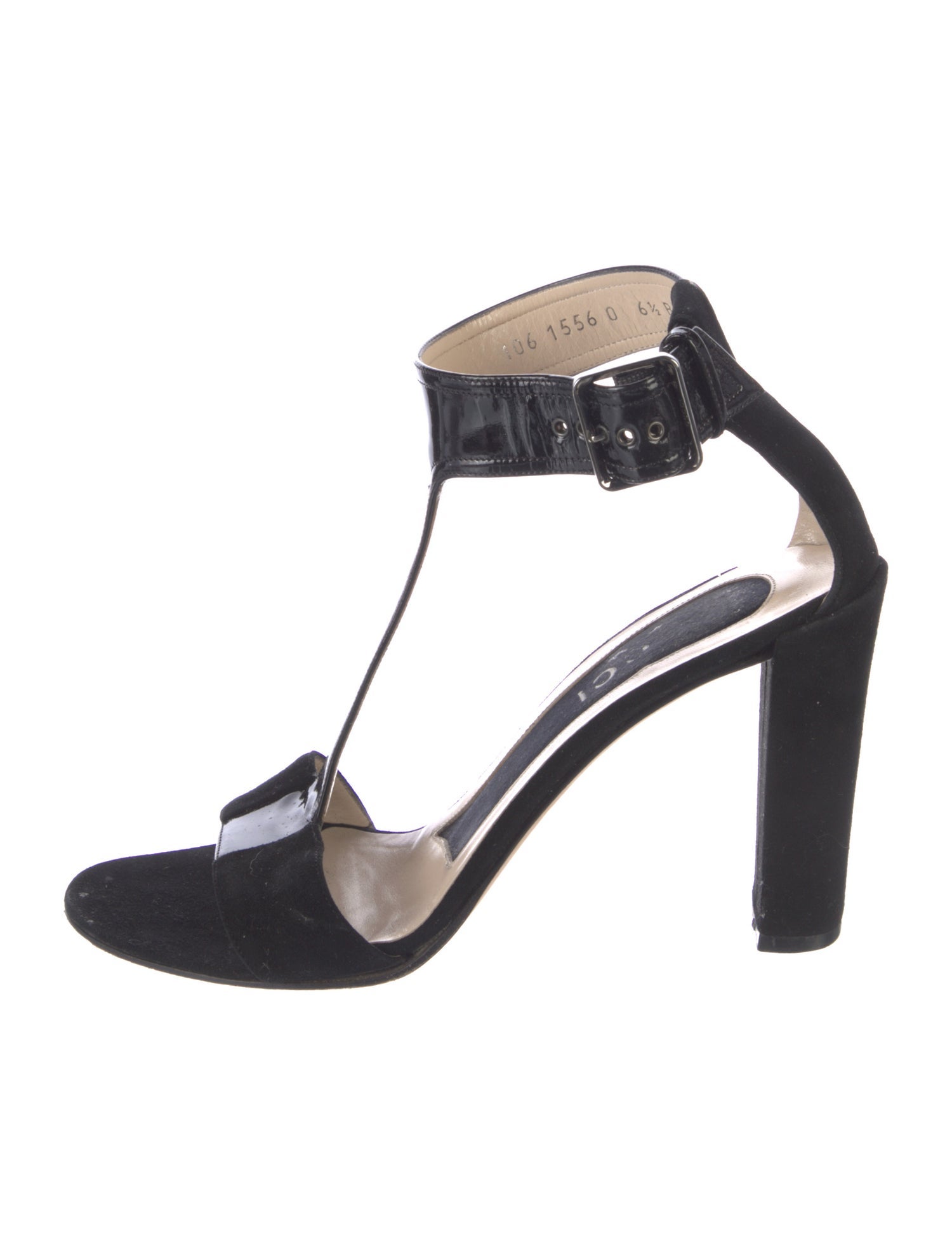 Gucci Vintage Suede T-Strap Sandals