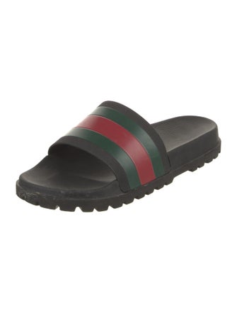 Gucci Web Accent Rubber Slides