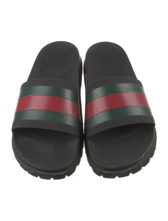 Gucci Web Accent Rubber Slides