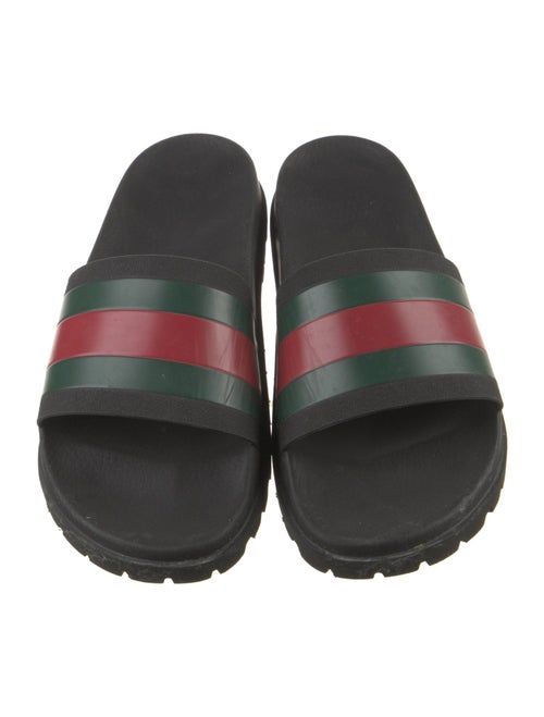 Gucci Web Accent Rubber Slides