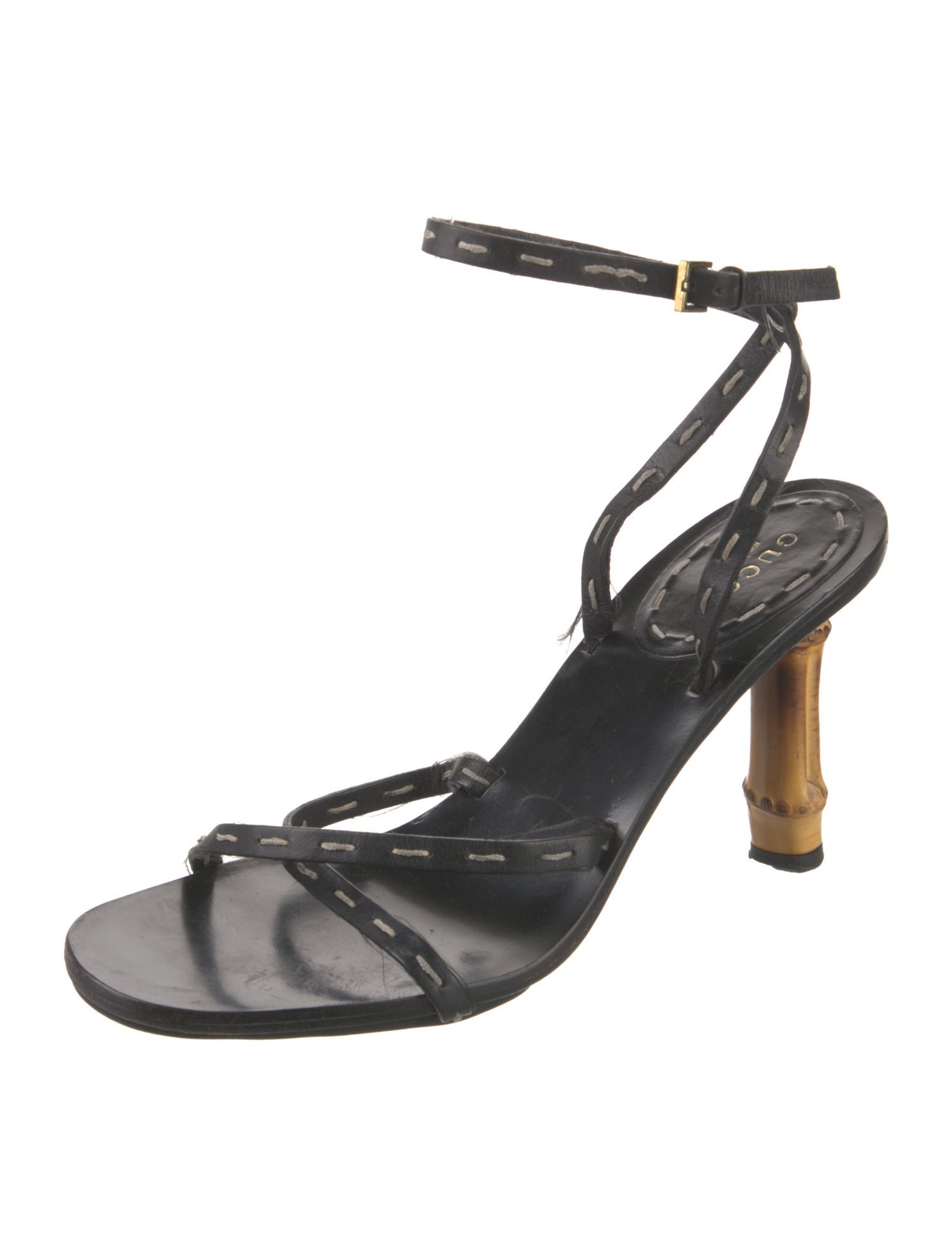 Gucci Bamboo Accent Leather Sandals