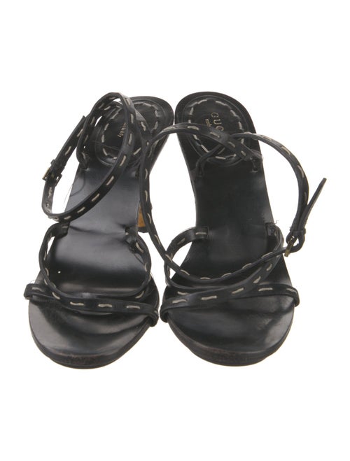 Gucci Bamboo Accent Leather Sandals