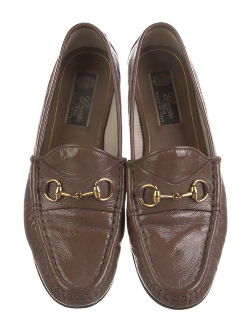 Gucci Horsebit Accent Patent Leather Loafers