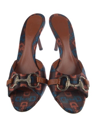 Gucci Satin Printed Slides