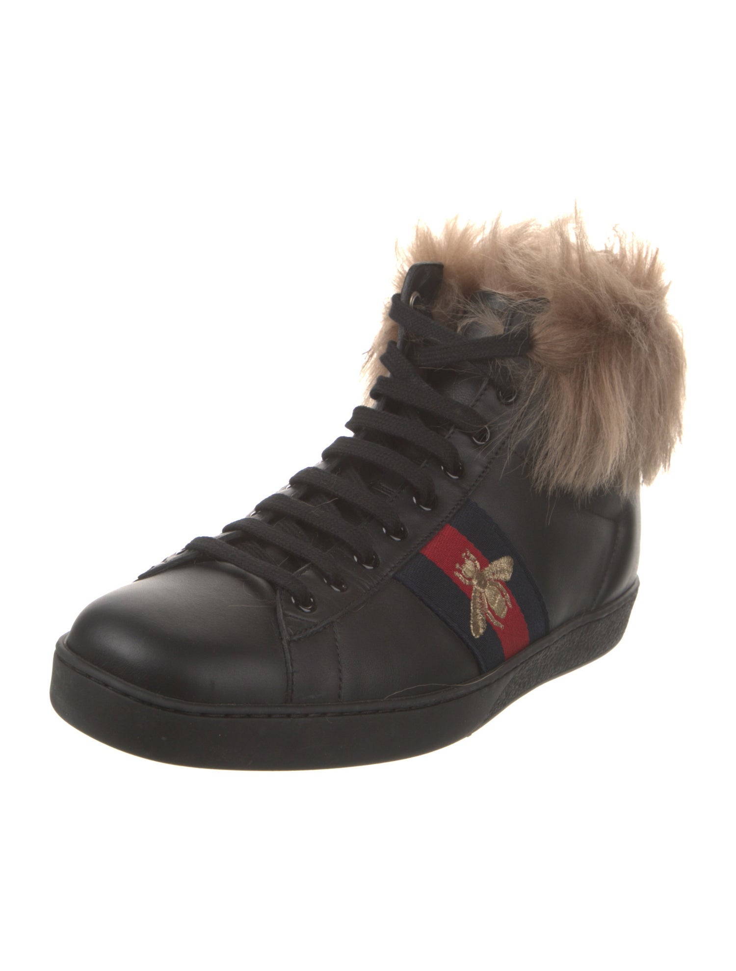 Gucci Sylvie Web Accent Leather Sneakers