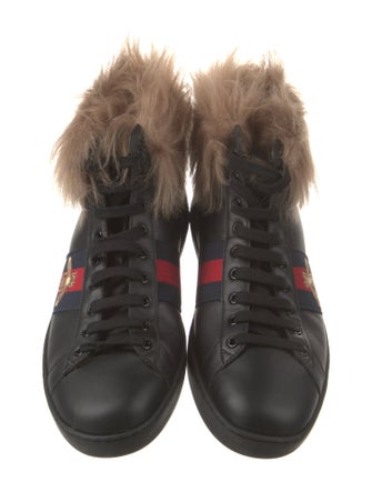 Gucci Sylvie Web Accent Leather Sneakers