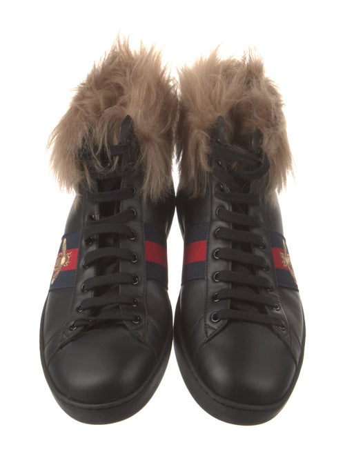 Gucci Sylvie Web Accent Leather Sneakers