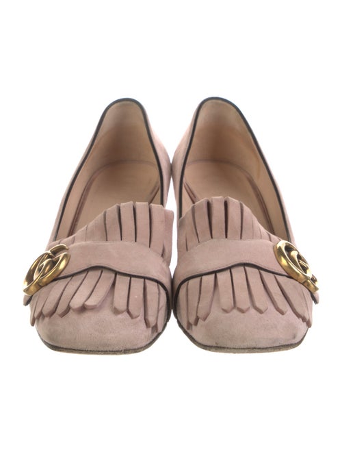 Gucci Double G Logo Suede Pumps