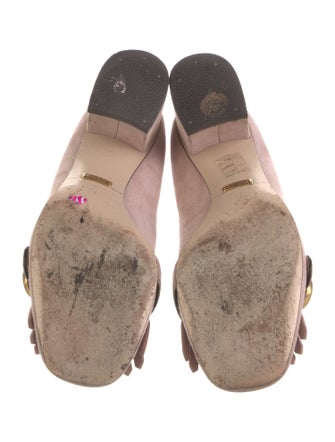 Gucci Double G Logo Suede Pumps