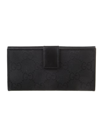 Gucci GG Canvas Calf Leather Continental Wallet
