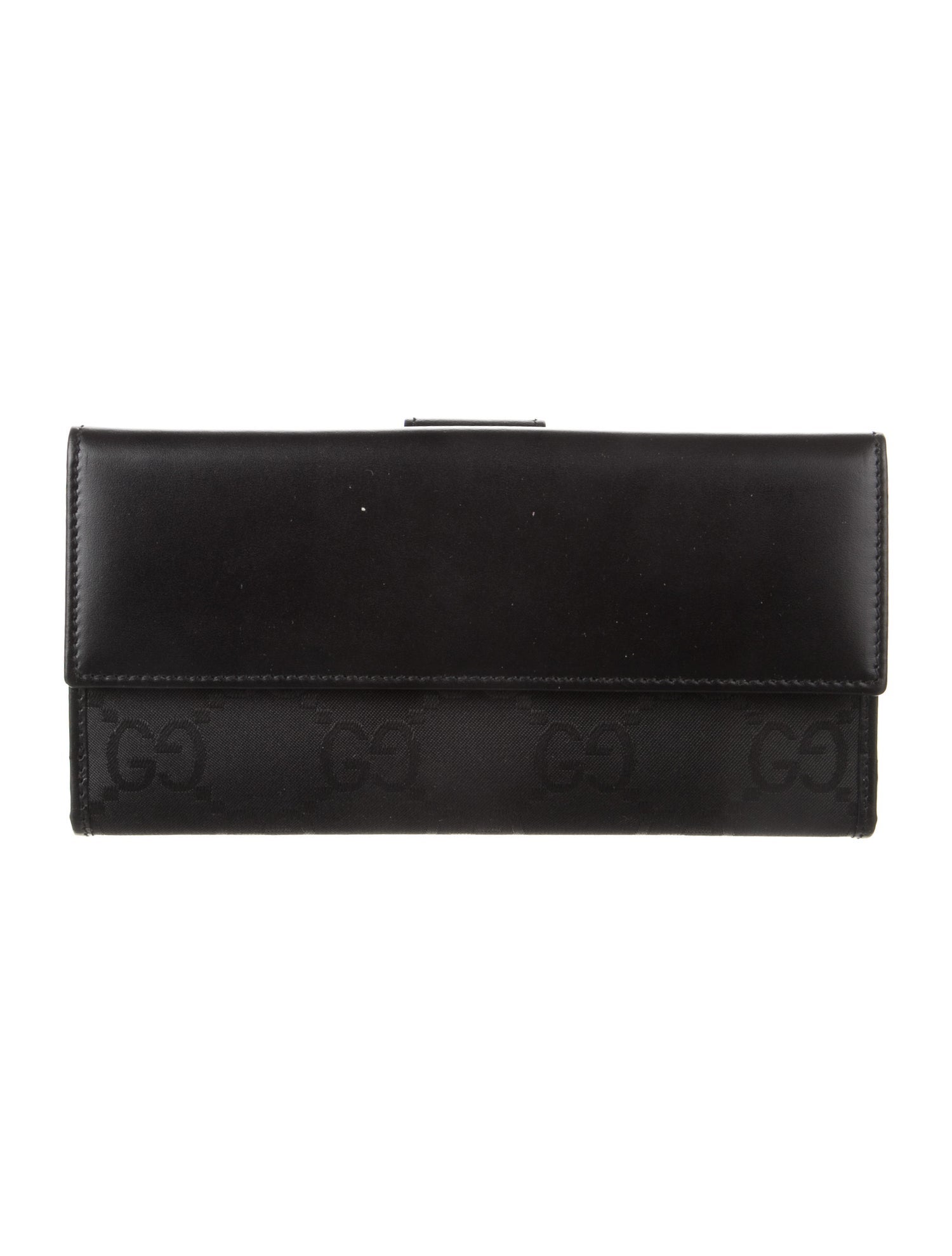 Gucci GG Canvas Calf Leather Continental Wallet