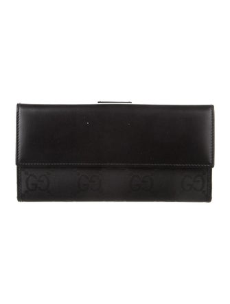Gucci GG Canvas Calf Leather Continental Wallet