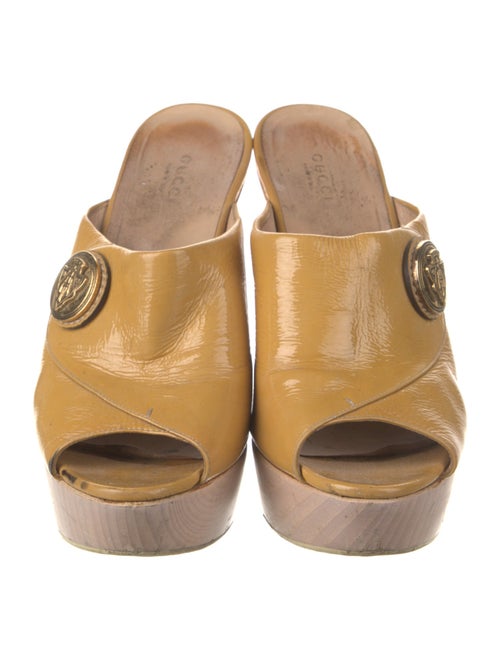 Gucci Hysteria Accent Patent Leather Mules