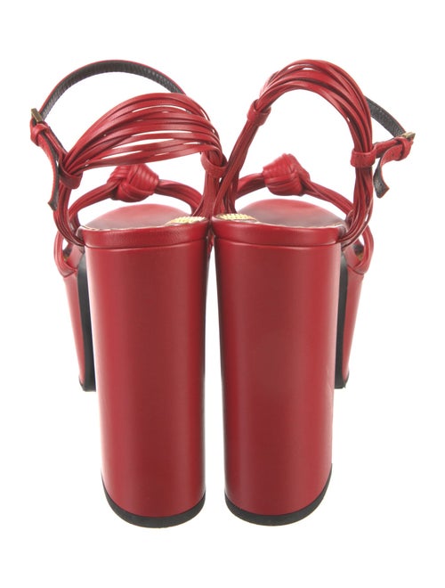 Gucci Leather Ruffle Embellishment Sandals