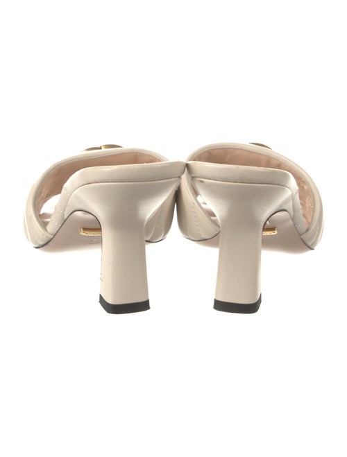 Gucci Double G Logo Leather Slides