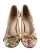 Gucci Flora Print Canvas Slingback Pumps
