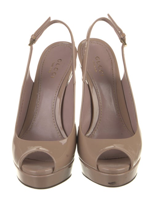 Gucci Patent Leather Slingback Pumps