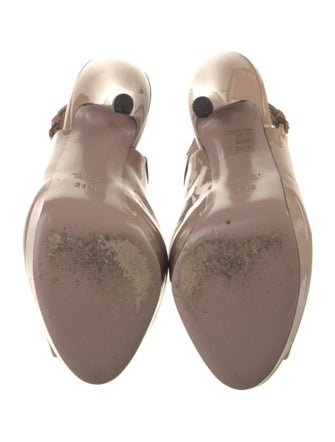 Gucci Patent Leather Slingback Pumps