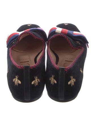 Gucci Velvet Printed Loafers