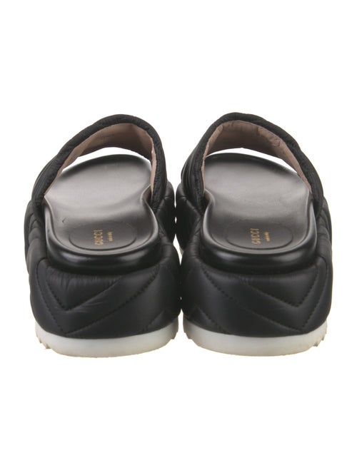 Gucci Double G Logo Leather Slides