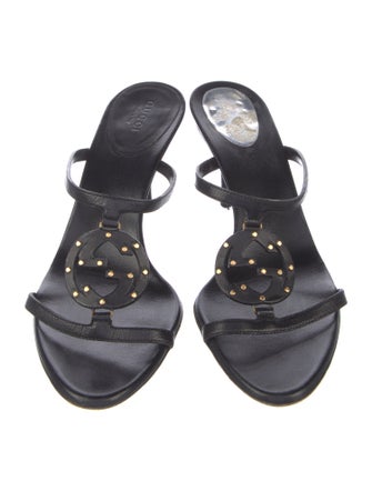 Gucci Leather Studded Accents Slides